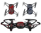 Skin Decal Wrap 2 Pack for DJI Ryze Tello Drone WraptorCamo Old School Camouflage Camo Red DRONE NOT INCLUDED