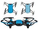 Skin Decal Wrap 2 Pack for DJI Ryze Tello Drone Solids Collection Blue Neon DRONE NOT INCLUDED