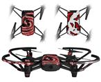 Skin Decal Wrap 2 Pack for DJI Ryze Tello Drone Alecias Swirl 02 Red DRONE NOT INCLUDED