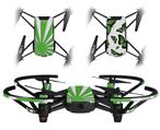 Skin Decal Wrap 2 Pack for DJI Ryze Tello Drone Rising Sun Japanese Flag Green DRONE NOT INCLUDED