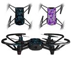 Skin Decal Wrap 2 Pack for DJI Ryze Tello Drone Skulls Confetti Blue DRONE NOT INCLUDED