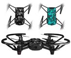 Skin Decal Wrap 2 Pack for DJI Ryze Tello Drone Skulls Confetti White DRONE NOT INCLUDED