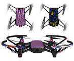 Skin Decal Wrap 2 Pack for DJI Ryze Tello Drone Zig Zag Red White and Blue DRONE NOT INCLUDED