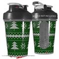 Decal Style Skin Wrap works with Blender Bottle 20oz Ugly Holiday Christmas Sweater - Christmas Trees Green 01 (BOTTLE NOT INCLUDED)