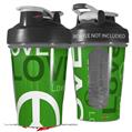 Decal Style Skin Wrap works with Blender Bottle 20oz Love and Peace Green (BOTTLE NOT INCLUDED)