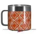 Skin Decal Wrap for Yeti Coffee Mug 14oz Wavey Burnt Orange - 14 oz CUP NOT INCLUDED by WraptorSkinz