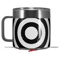 Skin Decal Wrap for Yeti Coffee Mug 14oz Bullseye Black and White - 14 oz CUP NOT INCLUDED by WraptorSkinz