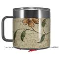 Skin Decal Wrap for Yeti Coffee Mug 14oz Flowers and Berries Orange - 14 oz CUP NOT INCLUDED by WraptorSkinz