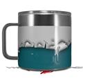 Skin Decal Wrap for Yeti Coffee Mug 14oz Ripped Colors Gray Seafoam Green - 14 oz CUP NOT INCLUDED by WraptorSkinz