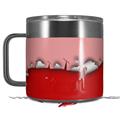 Skin Decal Wrap for Yeti Coffee Mug 14oz Ripped Colors Pink Red - 14 oz CUP NOT INCLUDED by WraptorSkinz
