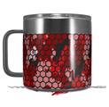 Skin Decal Wrap for Yeti Coffee Mug 14oz HEX Mesh Camo 01 Red Bright - 14 oz CUP NOT INCLUDED by WraptorSkinz
