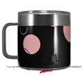 Skin Decal Wrap for Yeti Coffee Mug 14oz Lots of Dots Pink on Black - 14 oz CUP NOT INCLUDED by WraptorSkinz