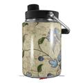 Skin Decal Wrap for Yeti Half Gallon Jug Flowers and Berries Blue - JUG NOT INCLUDED by WraptorSkinz