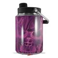 Skin Decal Wrap for Yeti Half Gallon Jug Flaming Fire Skull Hot Pink Fuchsia - JUG NOT INCLUDED by WraptorSkinz