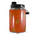 Skin Decal Wrap for Yeti Half Gallon Jug Anchors Away Burnt Orange - JUG NOT INCLUDED by WraptorSkinz