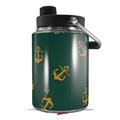 Skin Decal Wrap for Yeti Half Gallon Jug Anchors Away Hunter Green - JUG NOT INCLUDED by WraptorSkinz