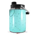 Skin Decal Wrap for Yeti Half Gallon Jug Raining Neon Teal - JUG NOT INCLUDED by WraptorSkinz