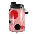 Skin Decal Wrap for Yeti Half Gallon Jug Lots of Dots Red on Pink - JUG NOT INCLUDED by WraptorSkinz