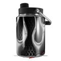 Skin Decal Wrap for Yeti Half Gallon Jug Metal Flames Chrome - JUG NOT INCLUDED by WraptorSkinz