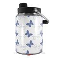Skin Decal Wrap for Yeti Half Gallon Jug Pastel Butterflies Blue on White - JUG NOT INCLUDED by WraptorSkinz