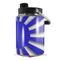 Skin Decal Wrap for Yeti Half Gallon Jug Rising Sun Japanese Flag Blue - JUG NOT INCLUDED by WraptorSkinz