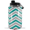 Skin Decal Wrap for Yeti 1 Gallon Jug Zig Zag Teal and Gray - JUG NOT INCLUDED by WraptorSkinz