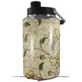 Skin Decal Wrap for Yeti 1 Gallon Jug Flowers and Berries Yellow - JUG NOT INCLUDED by WraptorSkinz