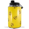 Skin Decal Wrap for Yeti 1 Gallon Jug Anchors Away Yellow - JUG NOT INCLUDED by WraptorSkinz