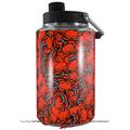 Skin Decal Wrap for Yeti 1 Gallon Jug Scattered Skulls Red - JUG NOT INCLUDED by WraptorSkinz