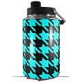 Skin Decal Wrap for Yeti 1 Gallon Jug Houndstooth Neon Teal on Black - JUG NOT INCLUDED by WraptorSkinz