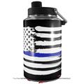 Skin Decal Wrap for Yeti 1 Gallon Jug Brushed USA American Flag Blue Line - JUG NOT INCLUDED by WraptorSkinz