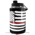 Skin Decal Wrap for Yeti 1 Gallon Jug Brushed USA American Flag Red Line - JUG NOT INCLUDED by WraptorSkinz