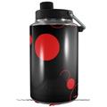 Skin Decal Wrap for Yeti 1 Gallon Jug Lots of Dots Red on Black - JUG NOT INCLUDED by WraptorSkinz