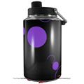 Skin Decal Wrap for Yeti 1 Gallon Jug Lots of Dots Purple on Black - JUG NOT INCLUDED by WraptorSkinz