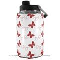 Skin Decal Wrap for Yeti 1 Gallon Jug Pastel Butterflies Red on White - JUG NOT INCLUDED by WraptorSkinz