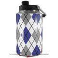 Skin Decal Wrap for Yeti 1 Gallon Jug Argyle Blue and Gray - JUG NOT INCLUDED by WraptorSkinz