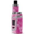 Skin Decal Wraps for Smok AL85 Alien Baby Triangle Mosaic Fuchsia VAPE NOT INCLUDED