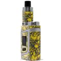 Skin Decal Wraps for Smok AL85 Alien Baby Scattered Skulls Yellow VAPE NOT INCLUDED