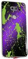 WraptorSkinz Skin Decal Wrap compatible with LG V30 Halftone Splatter Green Purple