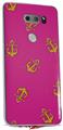 WraptorSkinz Skin Decal Wrap compatible with LG V30 Anchors Away Fuschia Hot Pink