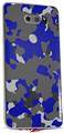 WraptorSkinz Skin Decal Wrap compatible with LG V30 WraptorCamo Old School Camouflage Camo Blue Royal