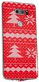 WraptorSkinz Skin Decal Wrap compatible with LG V30 Ugly Holiday Christmas Sweater - Christmas Trees Red 01