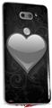 WraptorSkinz Skin Decal Wrap compatible with LG V30 Glass Heart Grunge Gray
