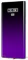 Decal style Skin Wrap compatible with Samsung Galaxy Note 9 Smooth Fades Purple Black