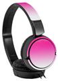 Decal style Skin Wrap for Sony MDR ZX110 Headphones Smooth Fades White Hot Pink (HEADPHONES NOT INCLUDED)