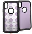 2x Decal style Skin Wrap Set compatible with Otterbox Defender iPhone X and Xs Case - Boxed Lavender (CASE NOT INCLUDED)
