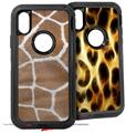 2x Decal style Skin Wrap Set compatible with Otterbox Defender iPhone X and Xs Case - Giraffe 02 (CASE NOT INCLUDED)