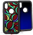 2x Decal style Skin Wrap Set compatible with Otterbox Defender iPhone X and Xs Case - Crazy Dots 04 (CASE NOT INCLUDED)