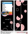 iPod Nano 4G Skin Lots of Dots Pink on Black