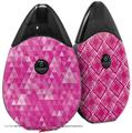 Skin Decal Wrap 2 Pack compatible with Suorin Drop Triangle Mosaic Fuchsia VAPE NOT INCLUDED